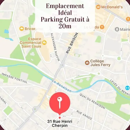 1er Etage Calme Parking Gratuit A 1 Min A Pieds Roanne